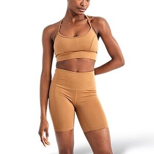 Varley Let’s Move Set - Irena Bra + Biker Short in GOBR, NWT